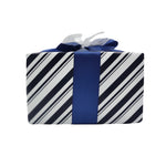 Navy Stripe Gift Wrap & Box