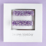 Glitter Hair Clips - Purple Sparkle