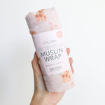 Baby Muslin Wrap - Pink Giraffe