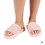 SnuggUps Womens Open Toe Slippers - Blush Pink (Size 7/8 only)